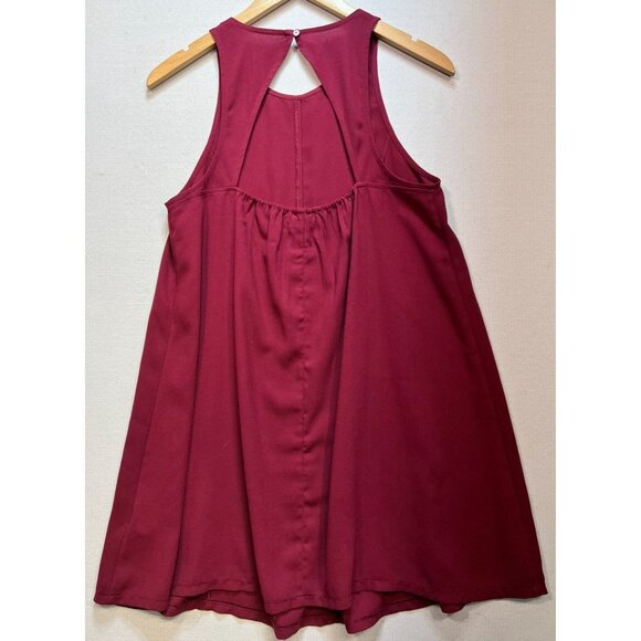 Abercrombie & Fitch Womens Swing  A Line Dress Summer Size Medium Red Sleeveless - Picture 2 of 13